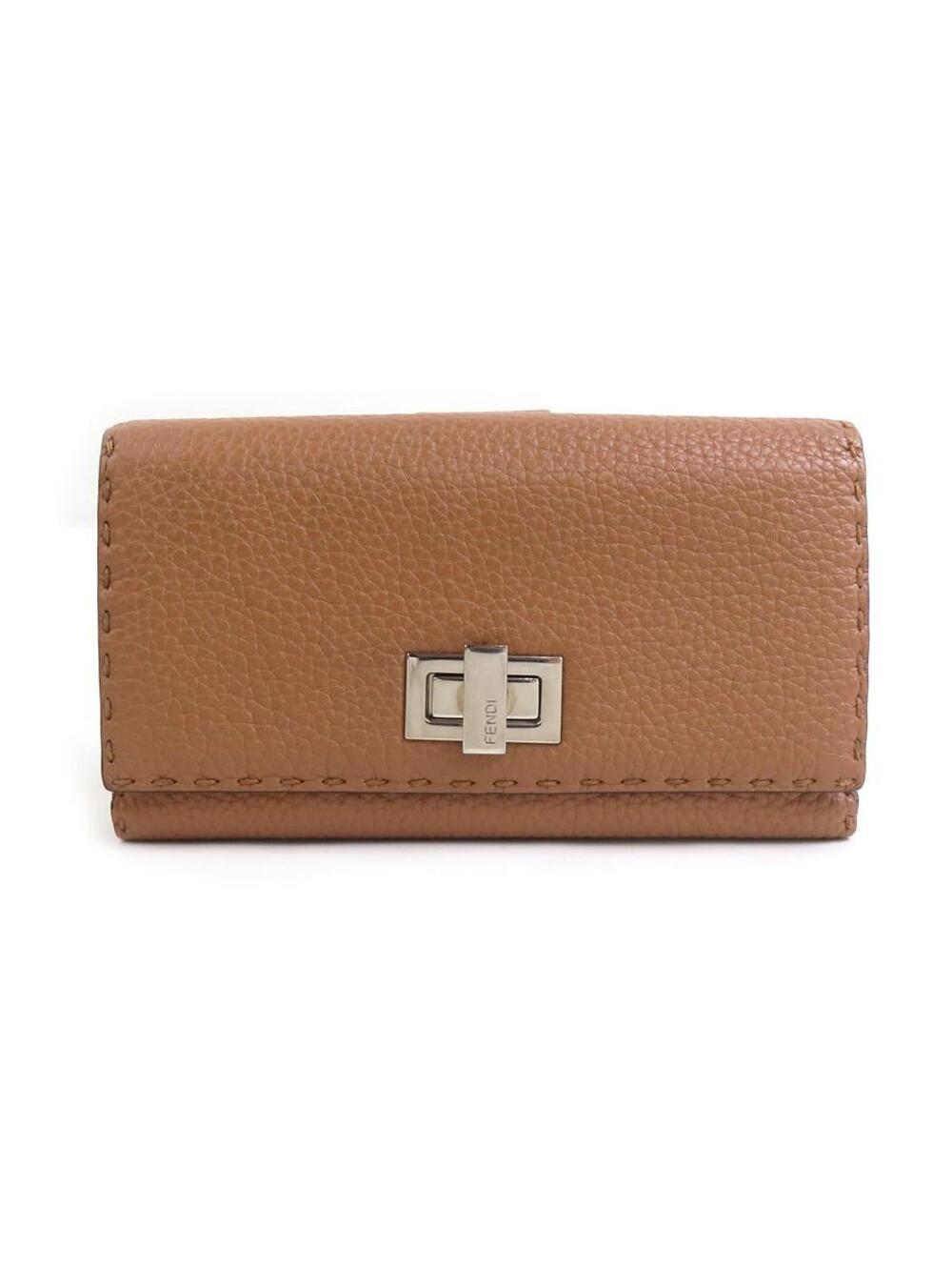 Auth Fendi Selleria Bifold Long Wallet #280353F17B